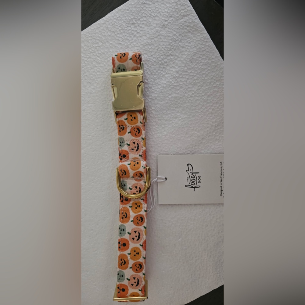The Foggy Dog Pumpkins Dog Collar (L)